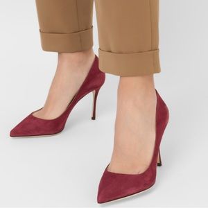 Burgundy Suede Sergio Rossi Heels